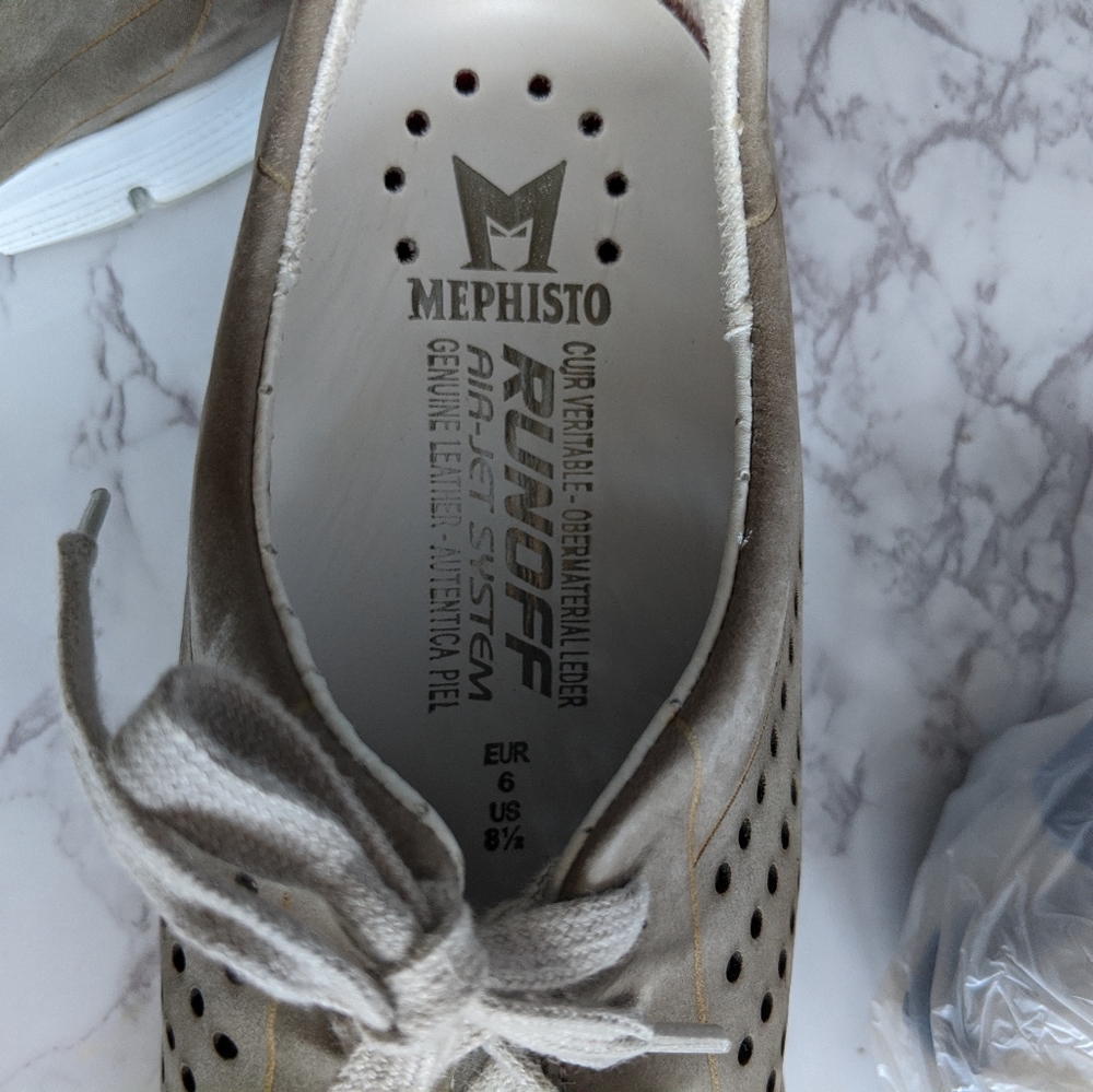 Mephisto Runoff Air-Jet System Taupe Suede Leather Sneakers.  Size 8.5 - Picture 5 of 9
